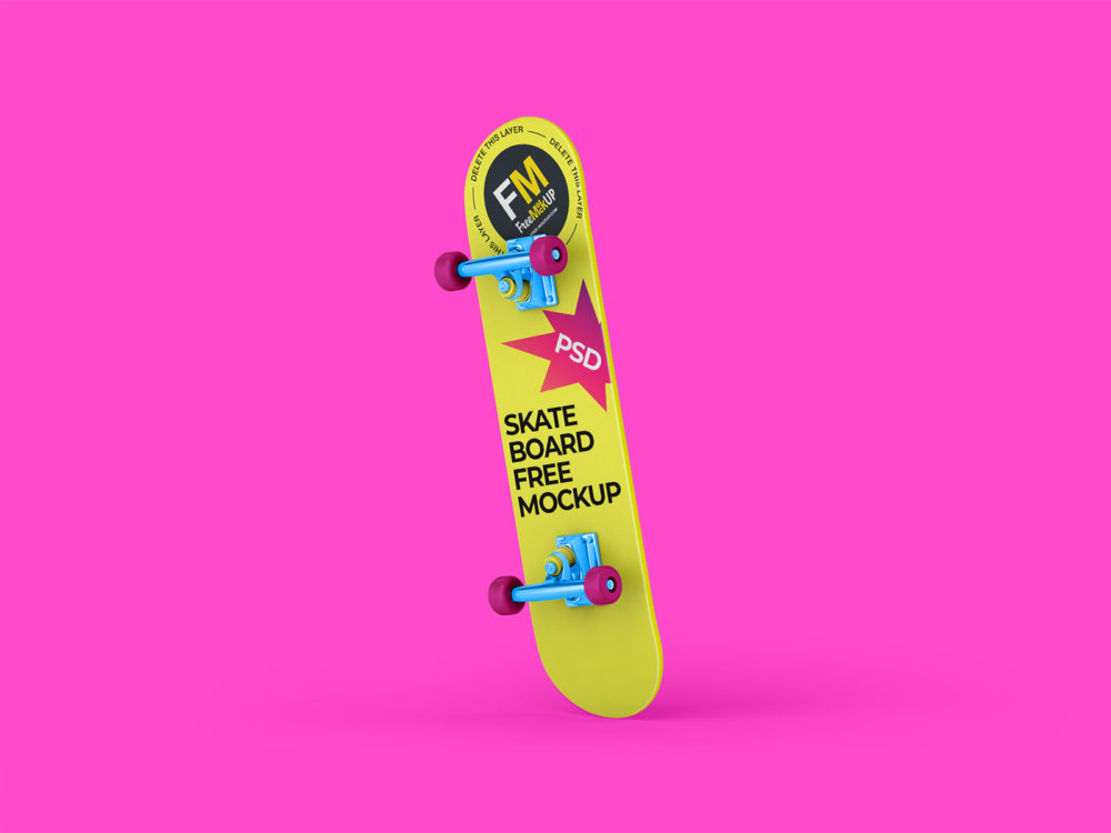 Skateboard Free Mock-Up PSD