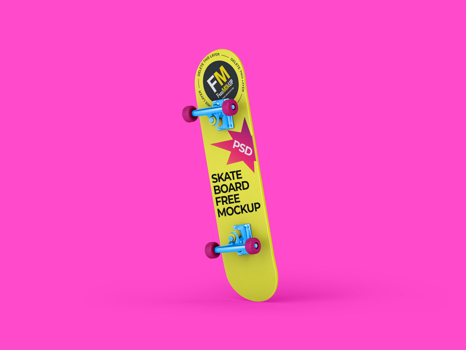 Skateboard Free MockUp PSD The Free Mockup