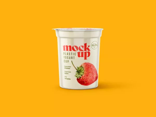 Yogurt Cup Packaging Free Mock-Up