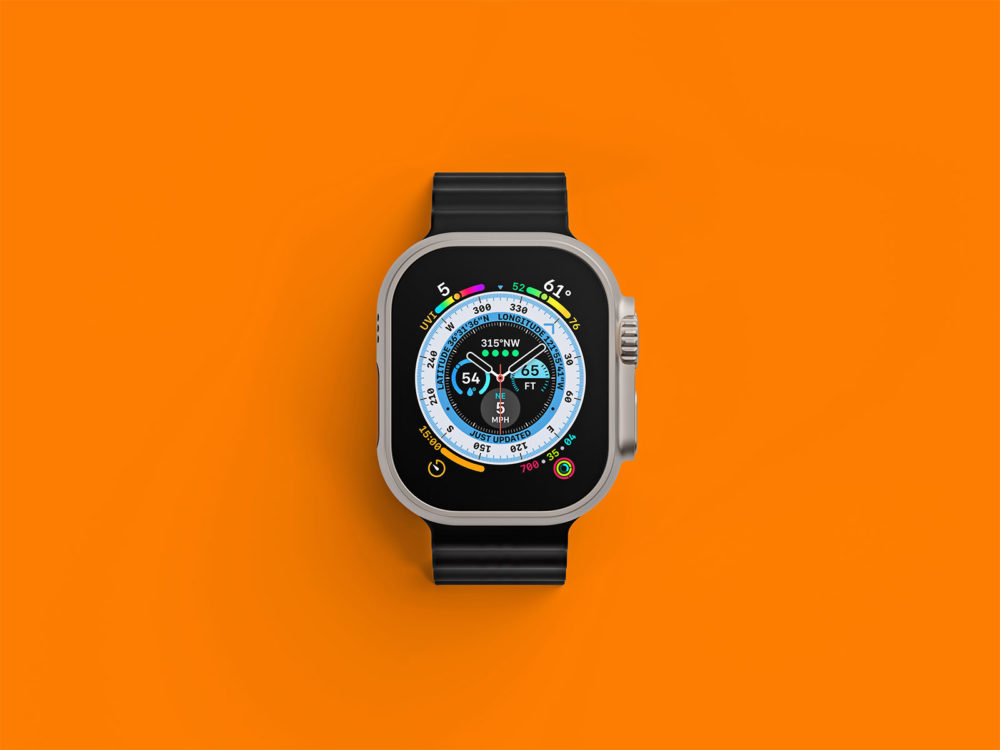 Apple Watch Ultra PSD Mockup (Free)