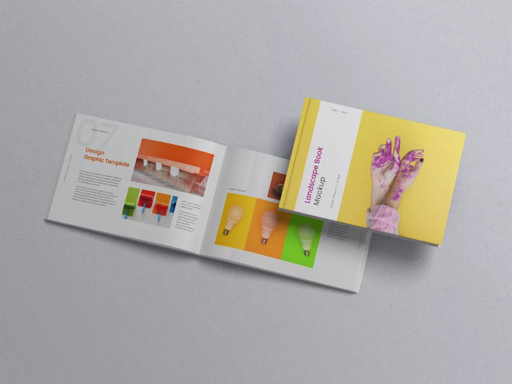 Free Landscape Book Mockup
