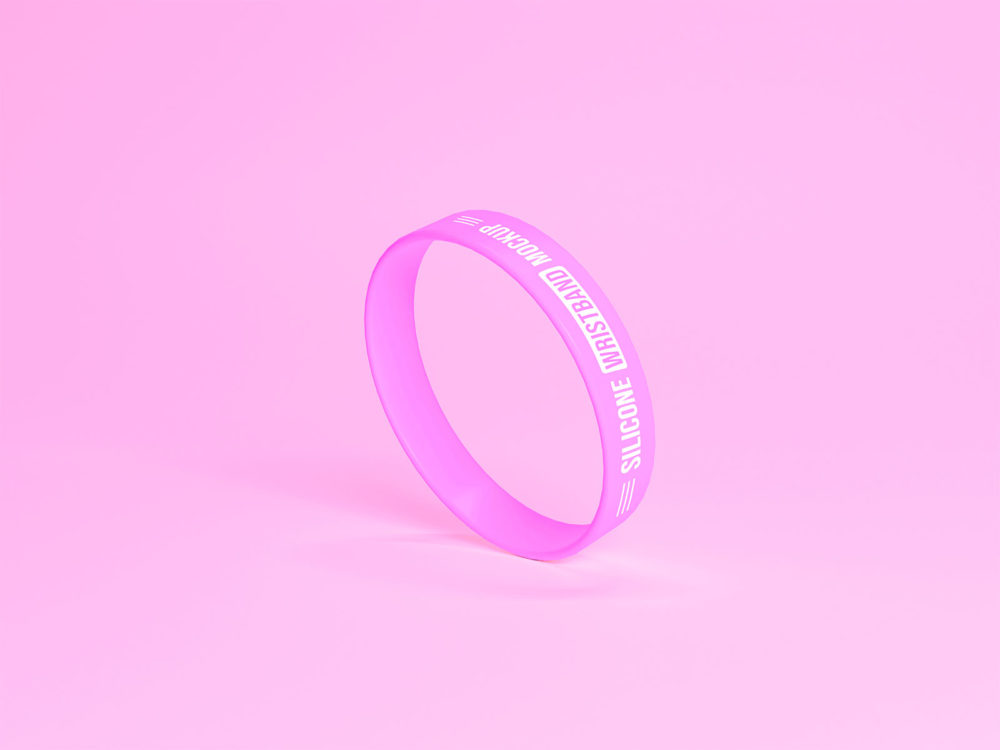 Free Silicone Wristband PSD Mockup