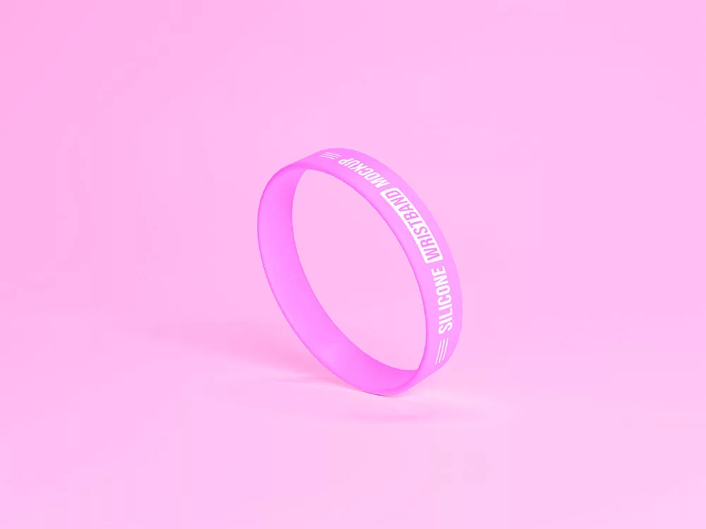 Free Silicone Wristband PSD Mockup