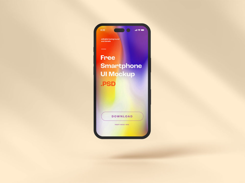 PSD Smartphone UI Mockup Free