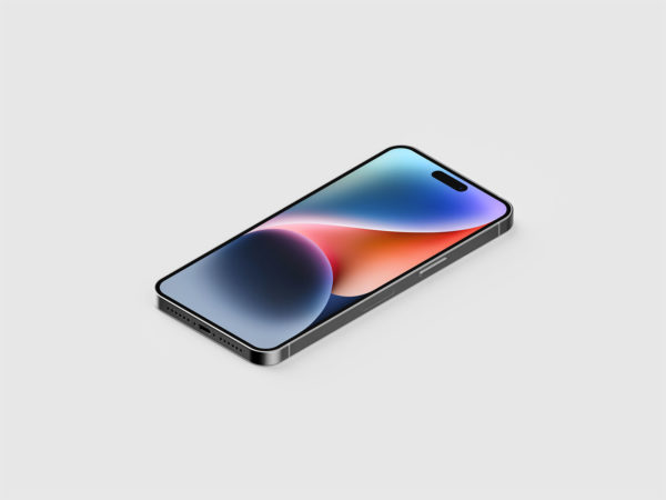 iPhone 14 Pro Max Mockup on a Light Background
