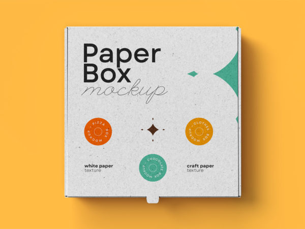 Free Pizza Box Packaging Mockup