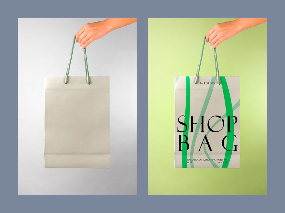 Hand Holding Paper Bag Free Mockup