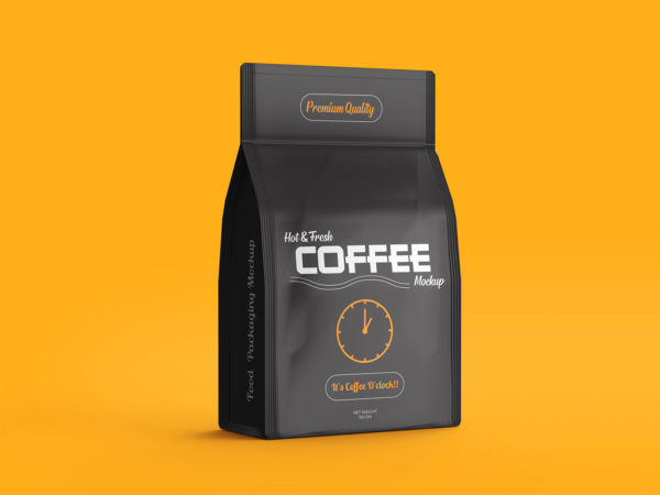 Matte Coffee Bag Free PSD Mockup