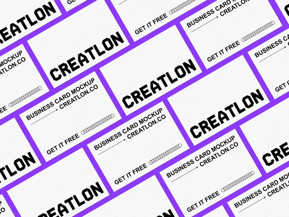 Business Card Stationery Free Mockup Grid Scene