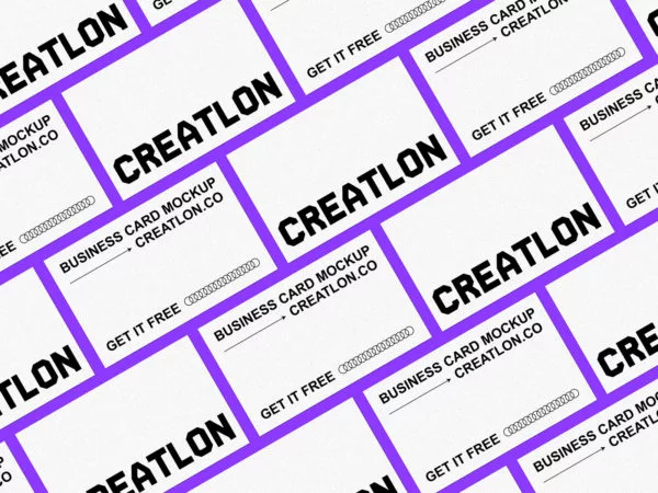 Business Card Stationery Mockup Grid Scene