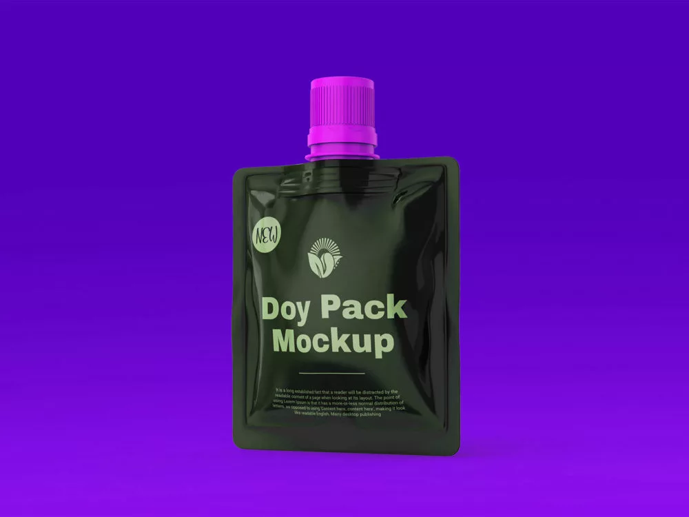 Plastic/Foil Doypack Packaging Free Mockup