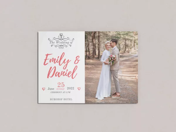 Postcard/Invitation Card Mockup Front View