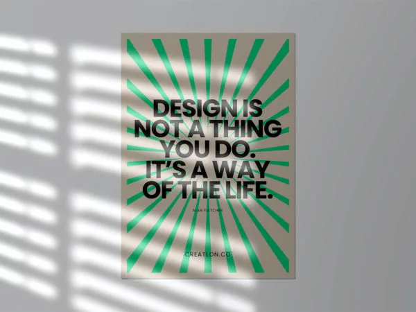 Poster Mockup PSD on a Wall