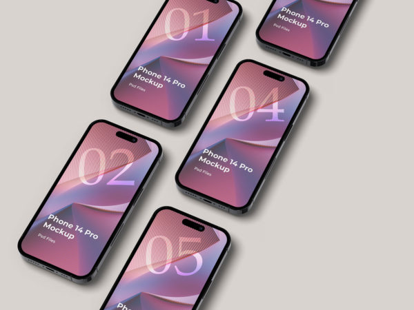 iPhone 14 Pro Free PSD Mockup