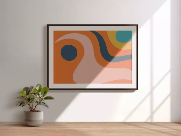 Interior Horizontal Picture Frame Free Mockup