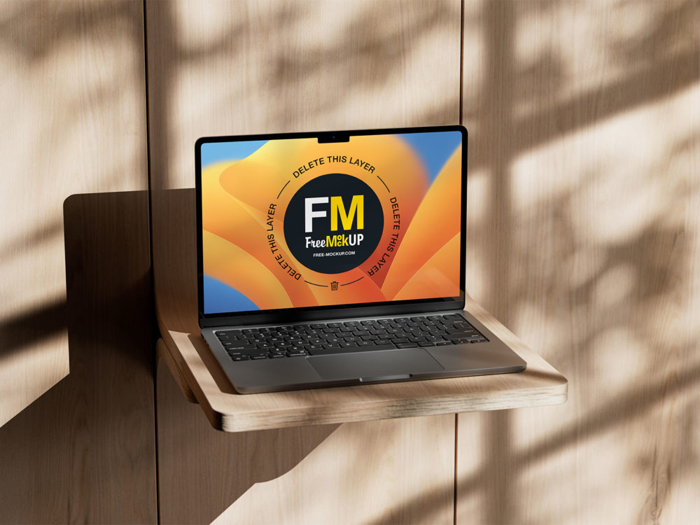 MacBook Air Free Mockup PSD Template