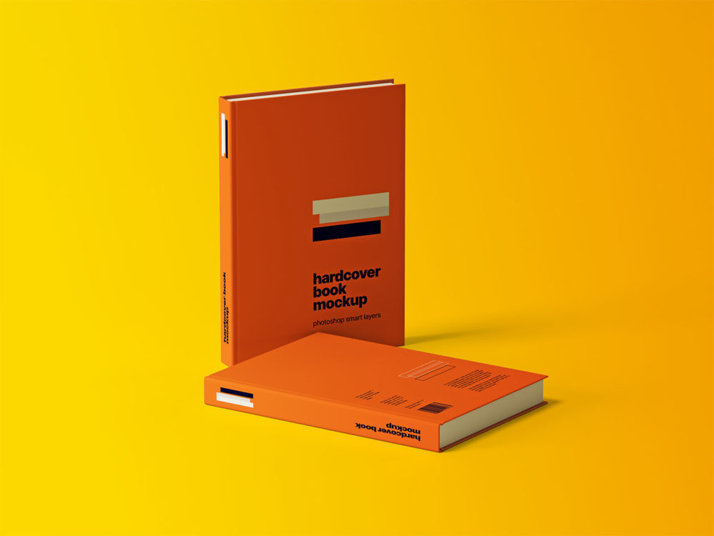 Two Hardcover Books Free Mockup