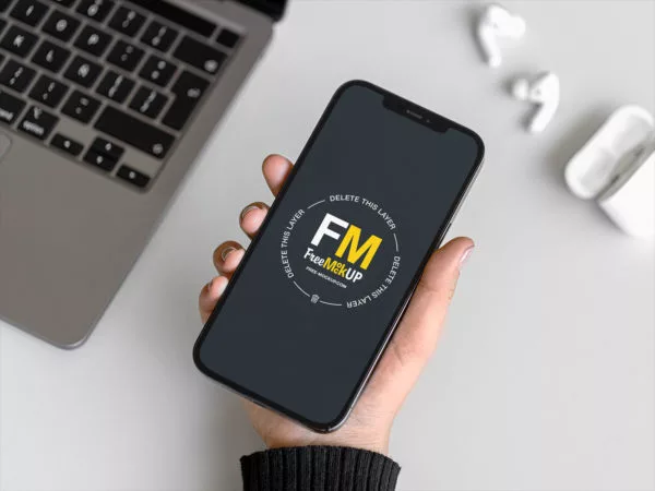 iPhone Mockup in a Woman’s Hand