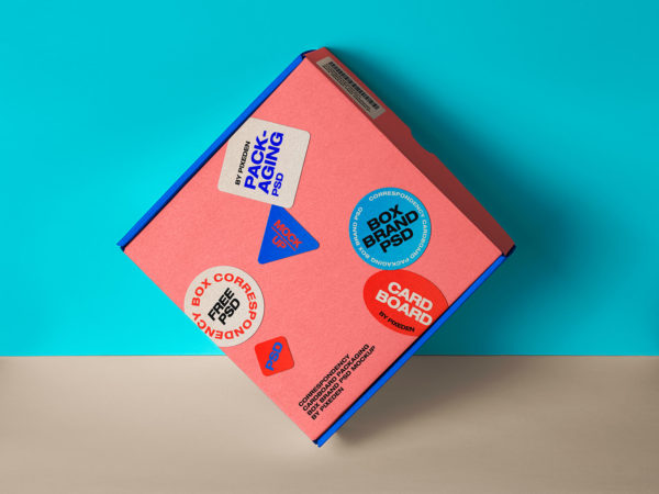 Delivery Box Packaging Free Mockup Download