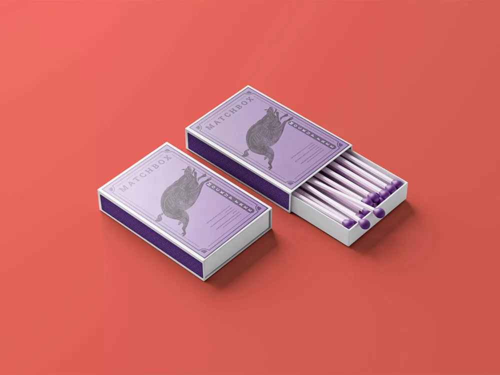 Free Matchbox Branding Mockup