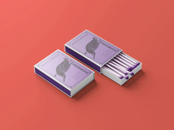 Free Matchbox Branding Mockup