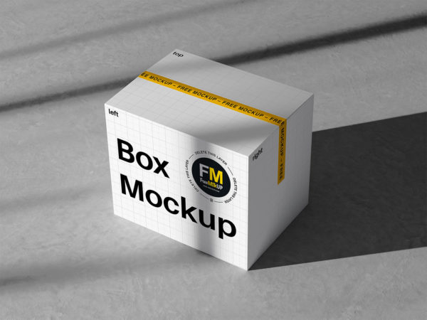 Paper Box Mockup – Free PSD Template