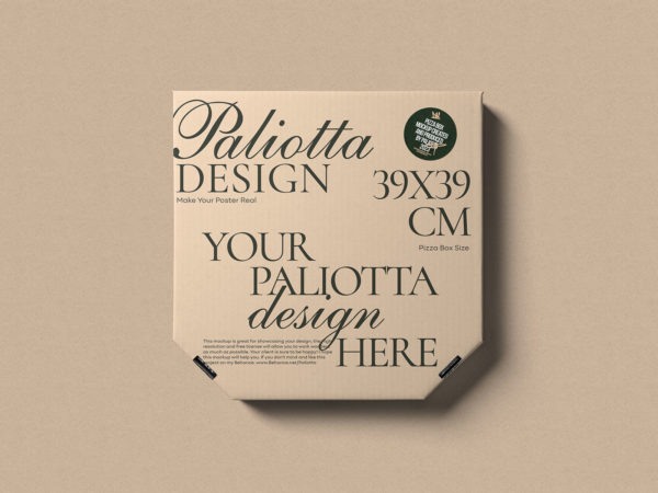 Free Pizza Box Branding Mockup