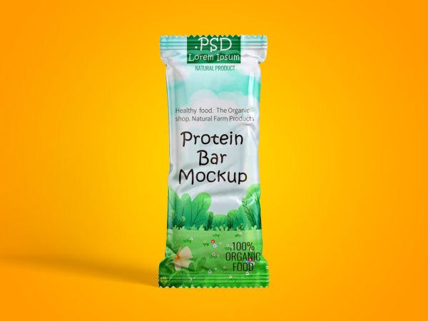 Protein Bar Packaging Free Mockup
