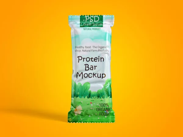Protein Bar Packaging Free Mockup