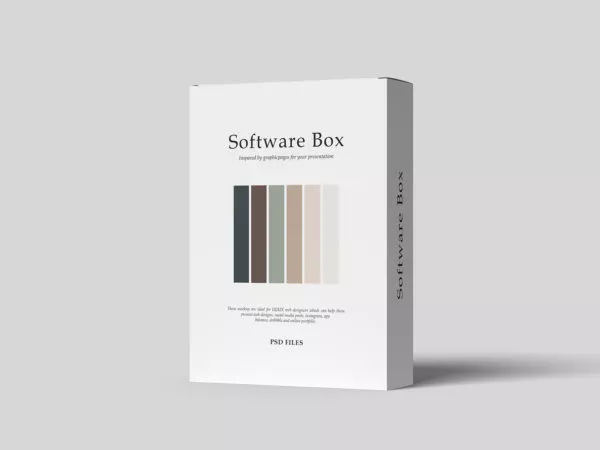 Software Product Box Free Mockup