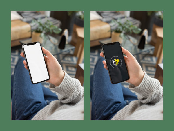iPhone Free Placeit Mockup Being Held by a Woman