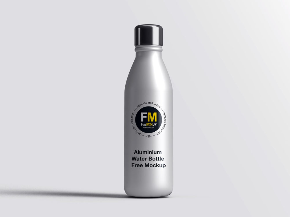 Aluminium Water Bottle – Free Mockup