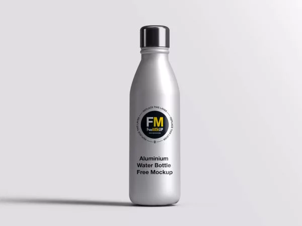 Aluminium Water Bottle Mockup