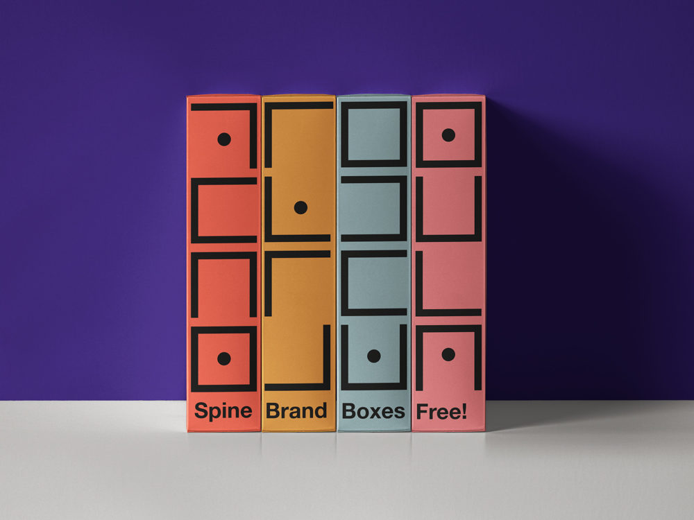 Box Spine Packaging Free Mockups
