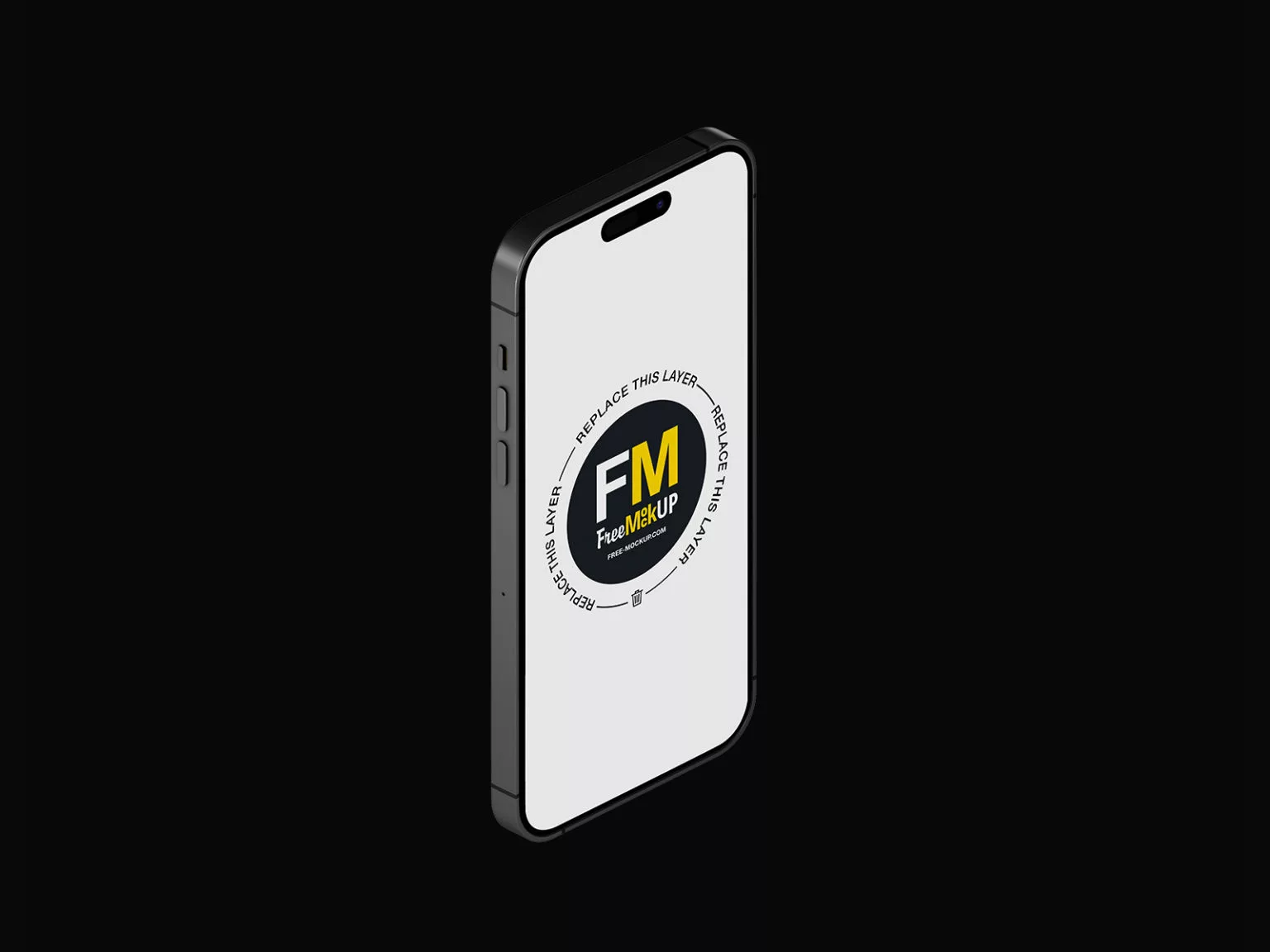 Isometric iPhone 14 Pro Free Mock-Up | The Free Mockup