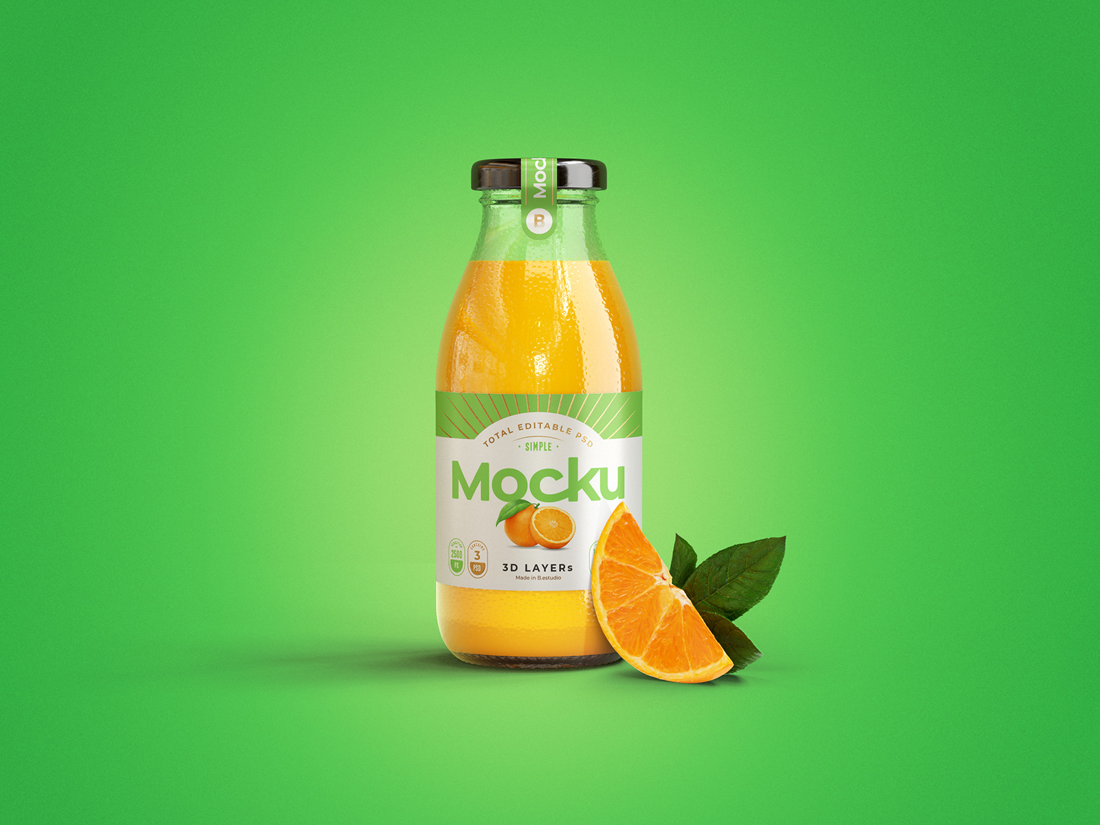 Juice Bottle Free Mock-Up Packaging