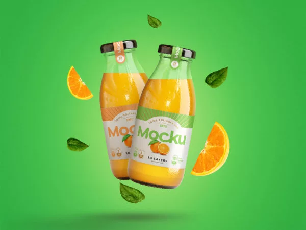 Juice Bottle Free Mock-Up Packaging