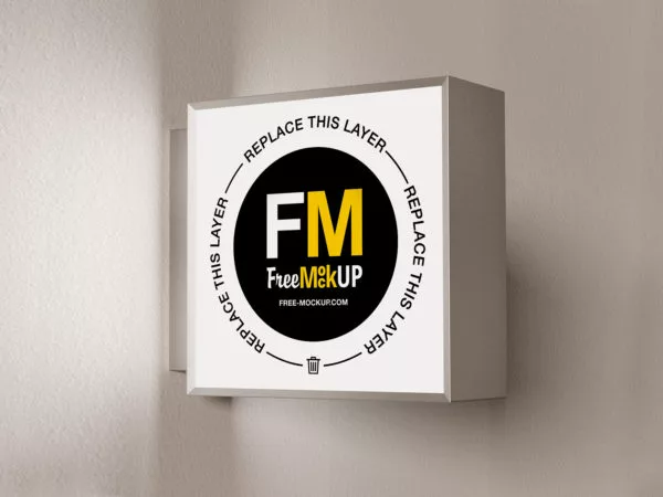 Light Signage Outdoor Branding – PSD Mockup