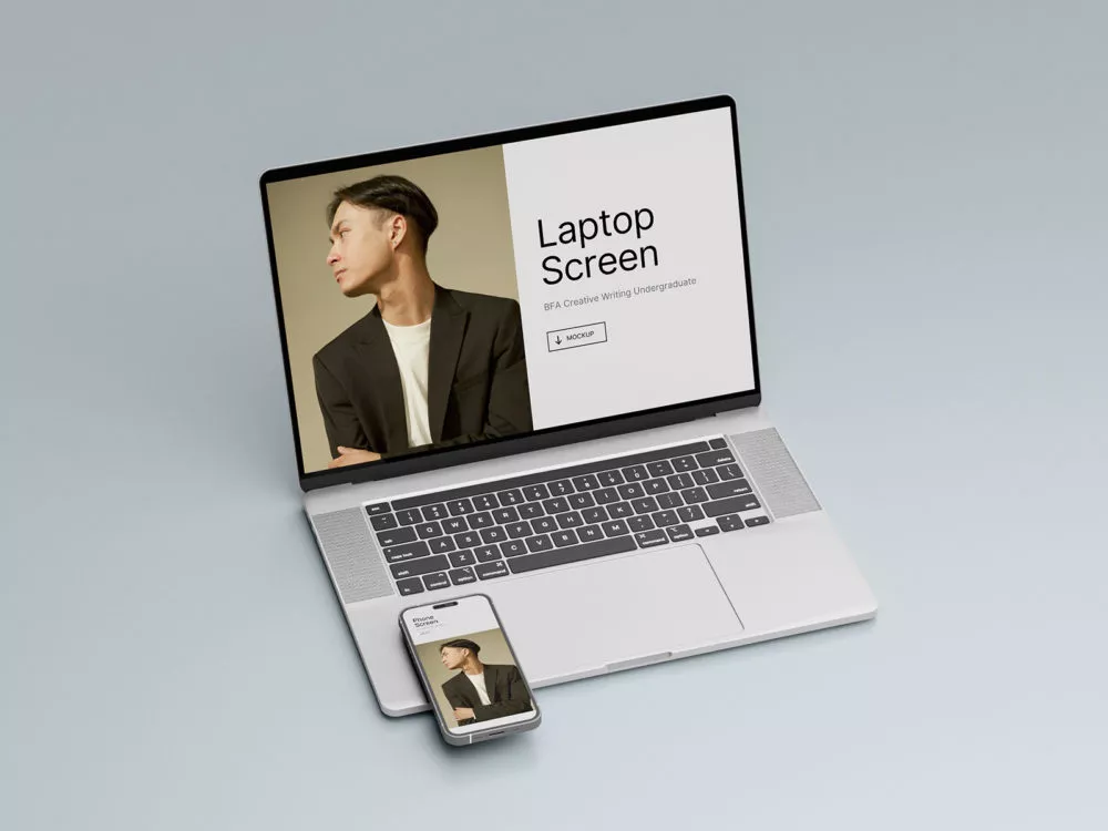 MacBook and iPhone Free UI Responsive Mockup