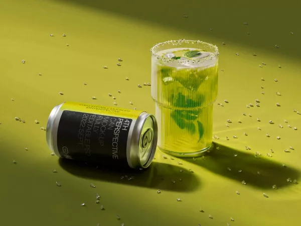 Tin Can Drink Packaging Mockup