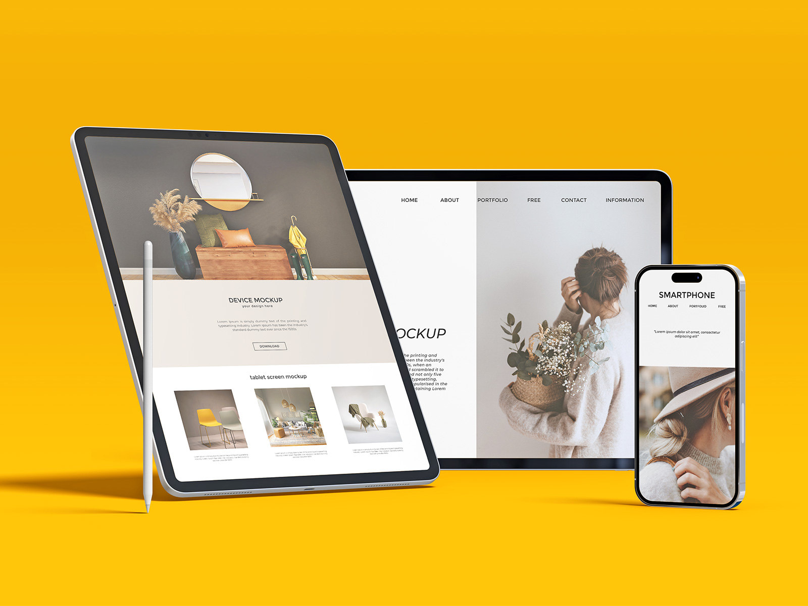 Mockup Ui Free
 Two iPad and iPhone Free UI Mockup Set Free Mockup