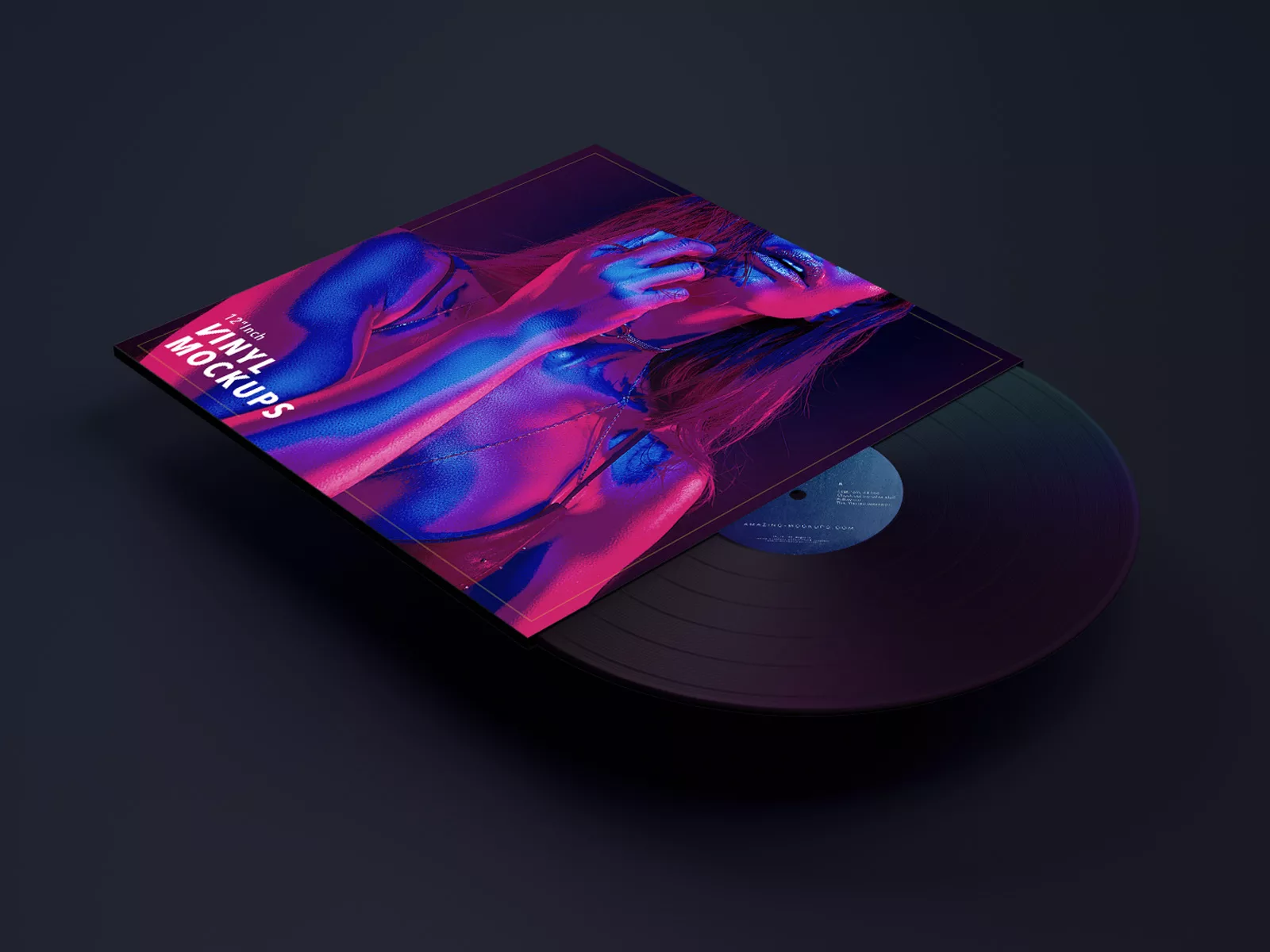 2957+ Vinyl Cover Mockup Psd