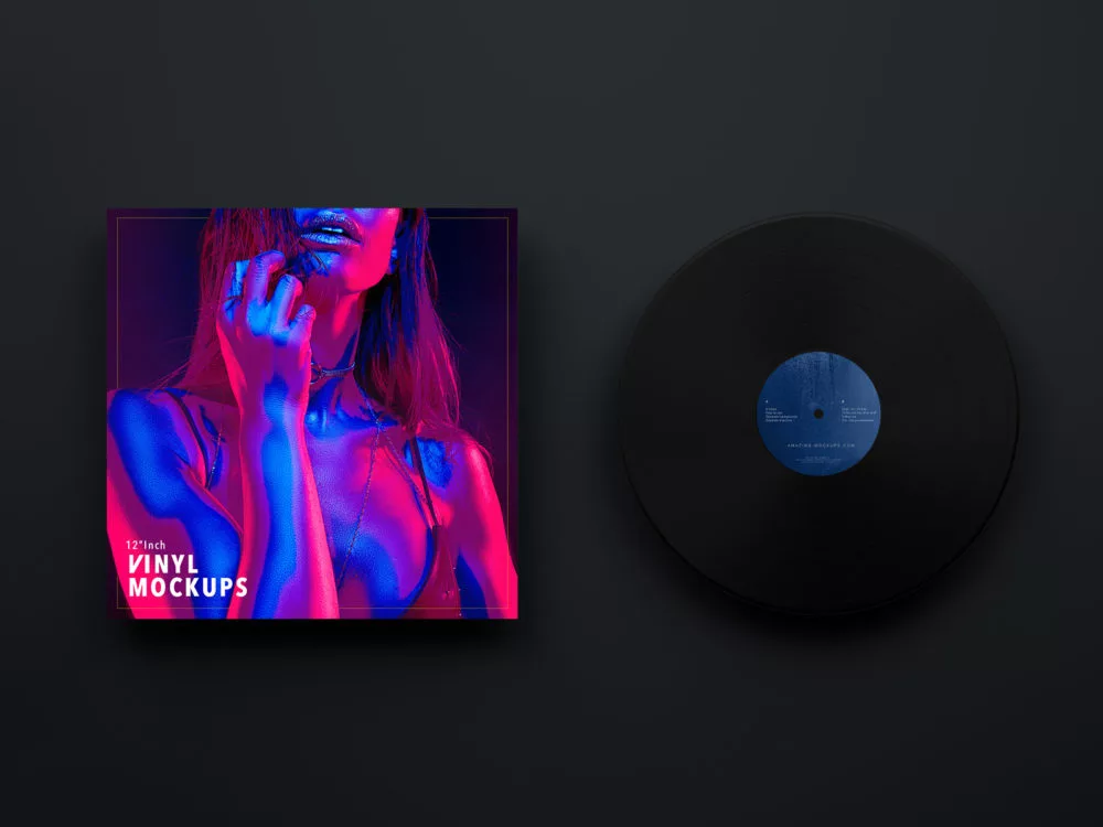Free 12-Inch Vinyl Mock-Ups (8 PSD Files)