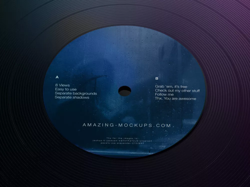 Free 12-Inch Vinyl Mock-Ups (8 PSD Files)