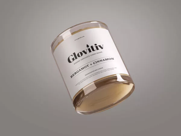 Floating Candle Jar Branding Mockup