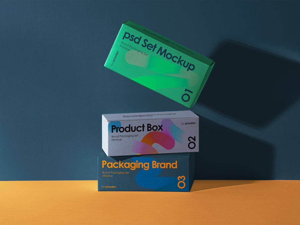 Free Packaging Product Box Mock-Up