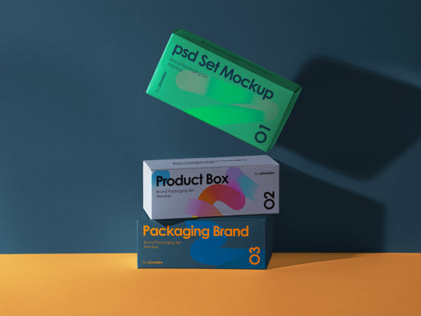 Free Packaging Product Box Mock-Up