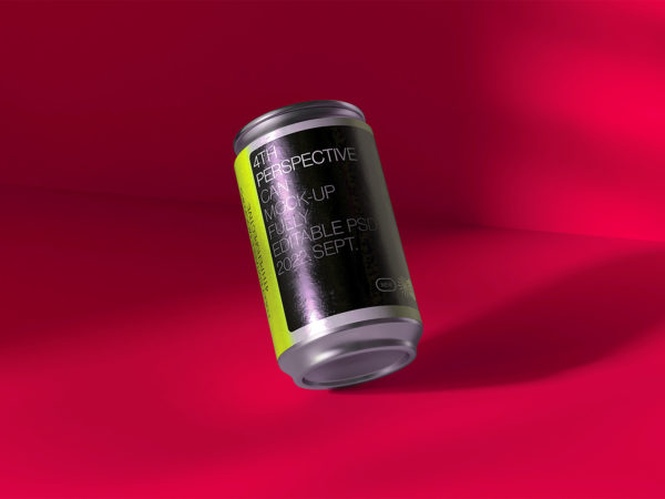 Free Soft Drink Can Branding Mock-Up