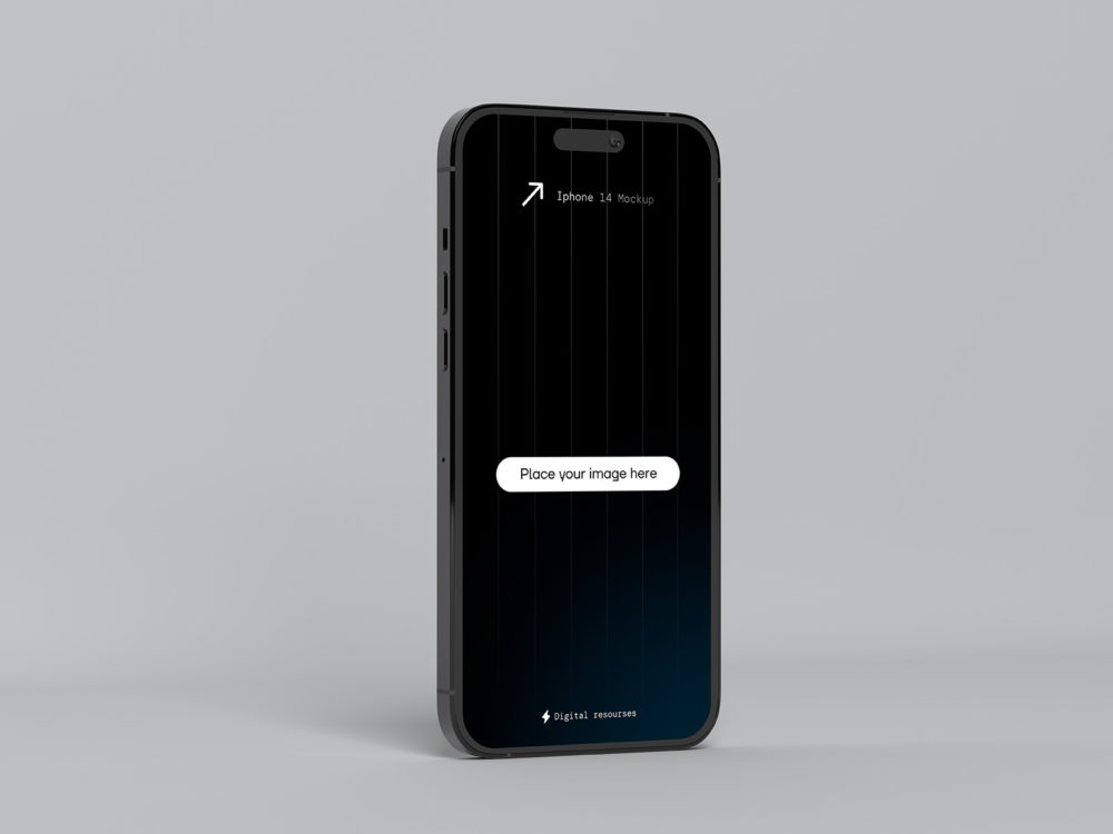 Free iPhone 14 UI PSD Mockup