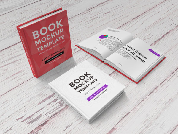 Hardcover Book Free Mockup Cover Branding